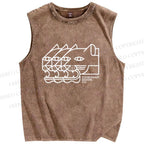 Unisex Doublenaut Printed Washed Tank Top