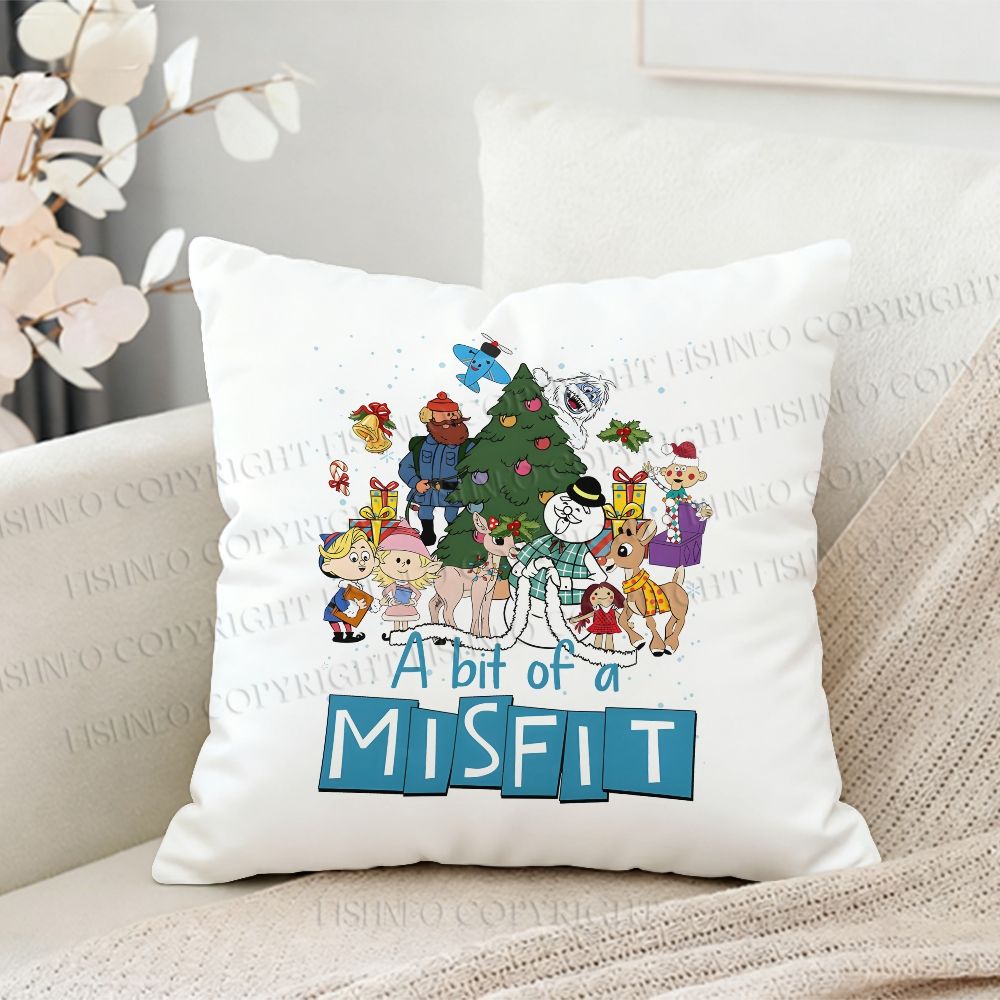 Misfit Toys Christmas Printed Throw Pillow