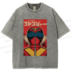 Unisex Himitsu Sentai Gorenger Akarenger Printed Washed Tee