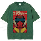Unisex Himitsu Sentai Gorenger Akarenger Printed Washed Tee