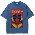 Unisex Himitsu Sentai Gorenger Akarenger Printed Washed Tee