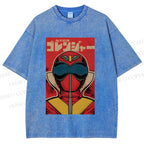 Unisex Himitsu Sentai Gorenger Akarenger Printed Washed Tee