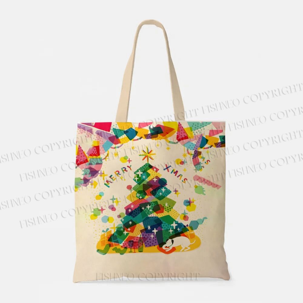 Christmas Tree Gift Printed Tote Bag