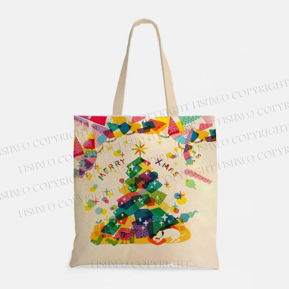 Christmas Tree Gift Printed Tote Bag