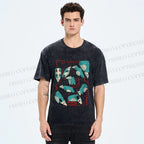 Unisex Blue Opossums Printed Washed Tee