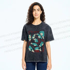 Unisex Blue Opossums Printed Washed Tee