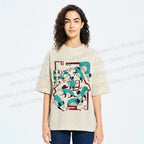Unisex Blue Opossums Printed Washed Tee