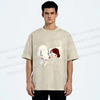 Unisex Yoshitomo Nara Dog Printed Washed Tee