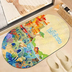 Portorosso Fish  Printed Bath Mat