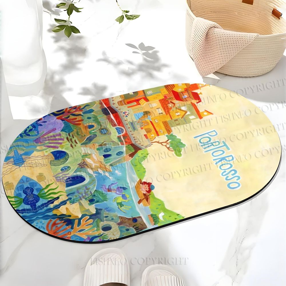 Portorosso Fish  Printed Bath Mat