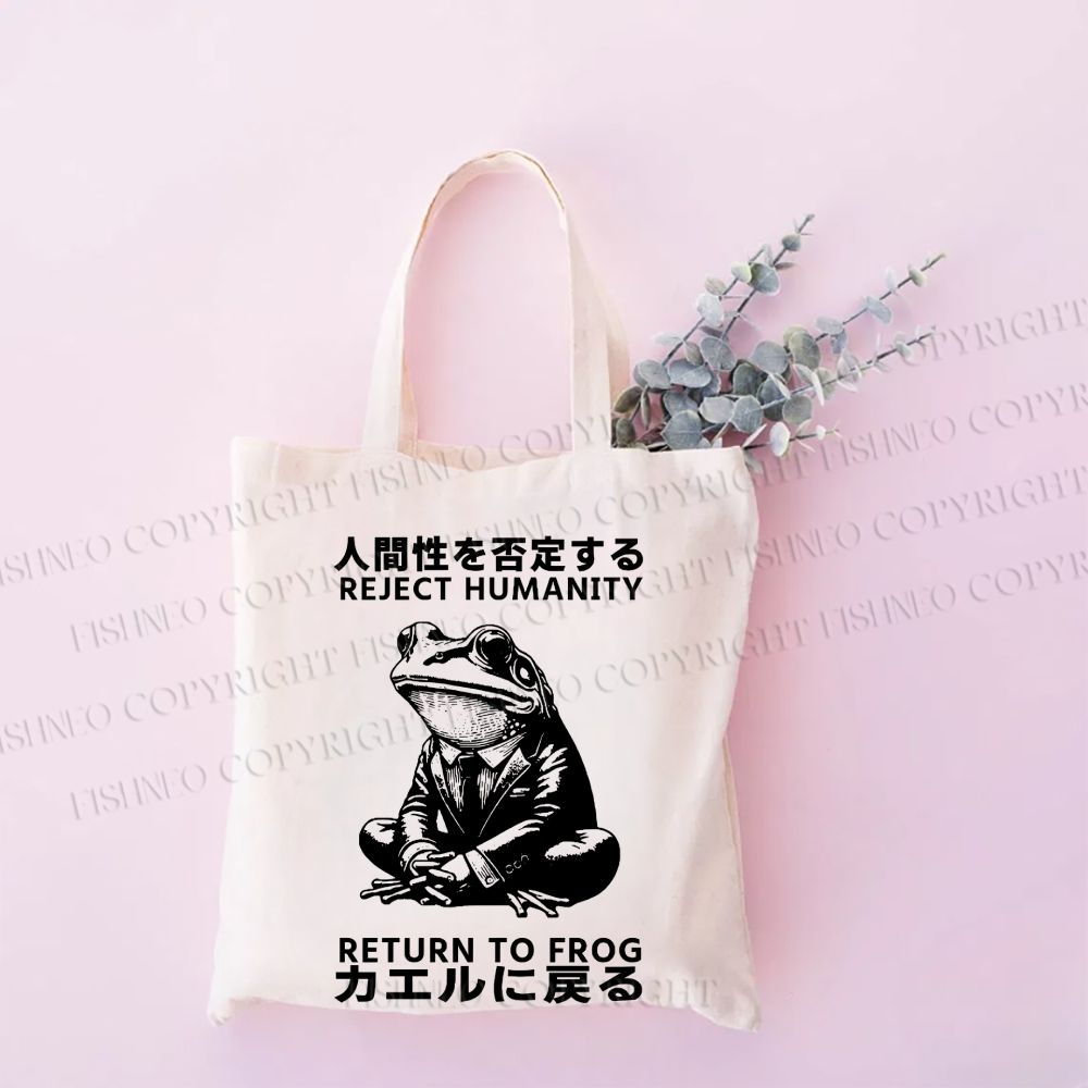 Reject Humanity Return To Frog Tote Bag