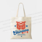 Okinawa Shisa Printed Tote Bag