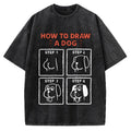 How to draw a dog Vintage Washed T-shirt