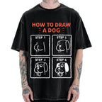How to draw a dog Vintage Washed T-shirt