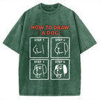 How to draw a dog Vintage Washed T-shirt