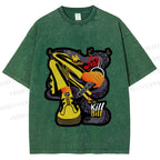 Unisex Kill Bill Printed Washed Tee