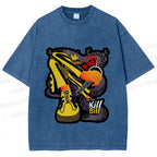 Unisex Kill Bill Printed Washed Tee