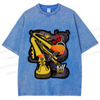 Unisex Kill Bill Printed Washed Tee