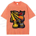 Unisex Kill Bill Printed Washed Tee