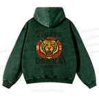Tiger Osaka Printed Casual Washed Hoodie