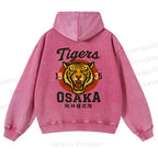 Tiger Osaka Printed Casual Washed Hoodie