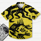 Artistic Octopus Fish Printed Men's Short-sleeved Shirts