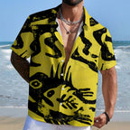 Artistic Octopus Fish Printed Men's Short-sleeved Shirts