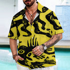 Artistic Octopus Fish Printed Men's Short-sleeved Shirts