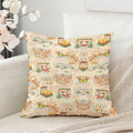 Vintage Christmas Printed Throw Pillow