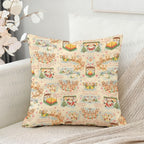 Vintage Christmas Printed Throw Pillow