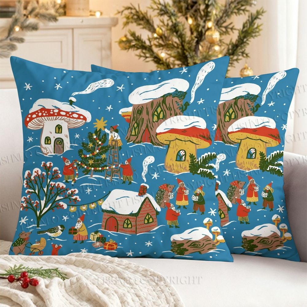 Christmas Printed Throw Pillow