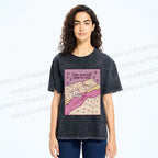 Unisex Lazy Cat Give Yourself Time to Rest Printed Washed Tee