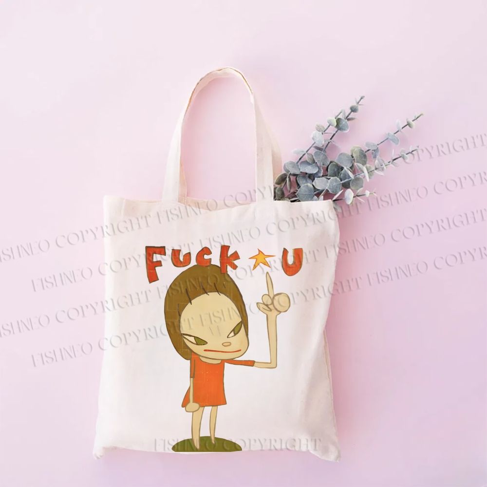 Yoshitomo Nara Japanese Style Printed Tote Bag
