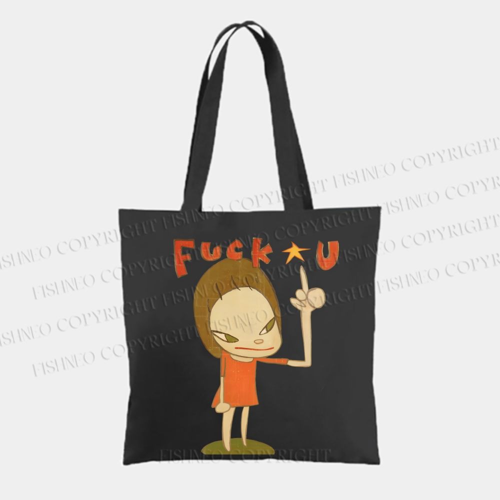 Yoshitomo Nara Japanese Style Printed Tote Bag