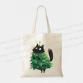 Christmas Tree Cat  Printed Tote Bag