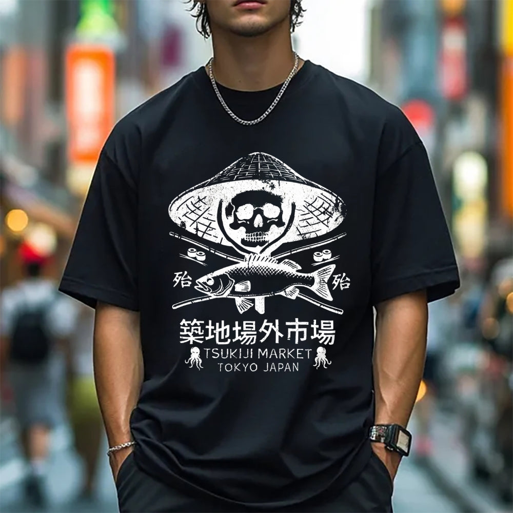 Off Site Market of Tsukiji Cotton casual T-shirt