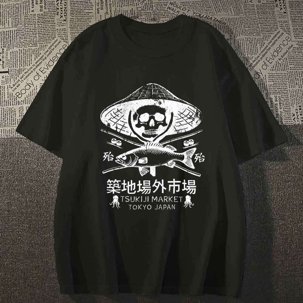 Off Site Market of Tsukiji Cotton casual T-shirt