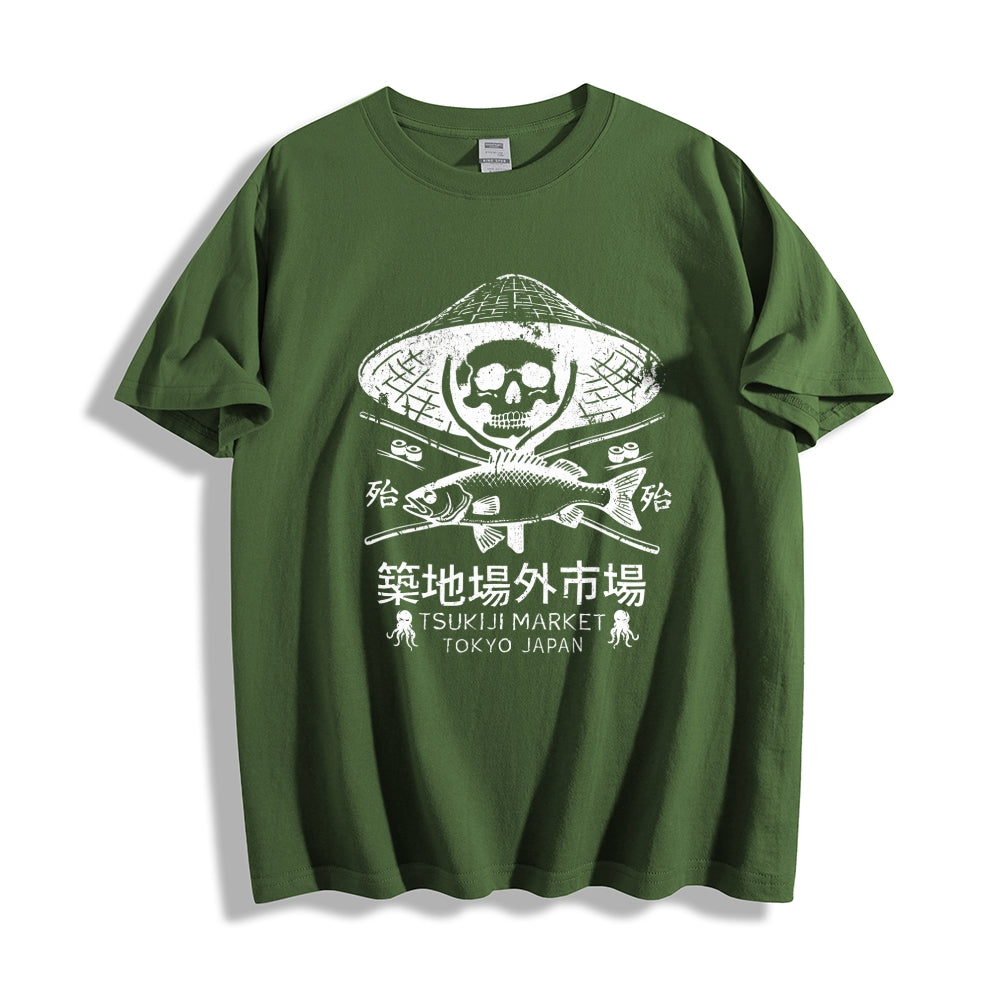 Off Site Market of Tsukiji Cotton casual T-shirt