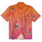 Men's Artistic Abstract Eyes Printed Short Sleeve Shirts