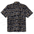 Men's Simple Cat Printed Short Sleeve Shirts