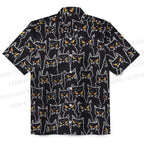 Men's Simple Cat Printed Short Sleeve Shirts