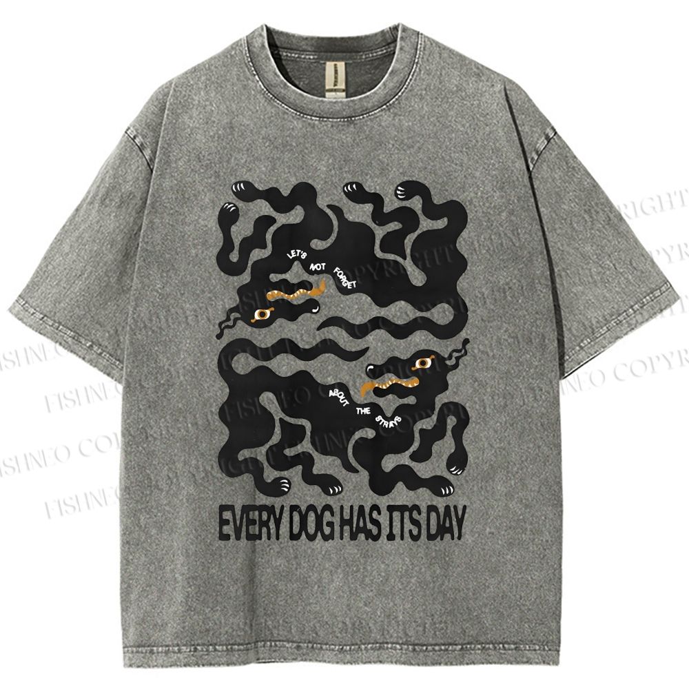 Unisex Let's Not Forget  About The Strays Printed Washed Tee