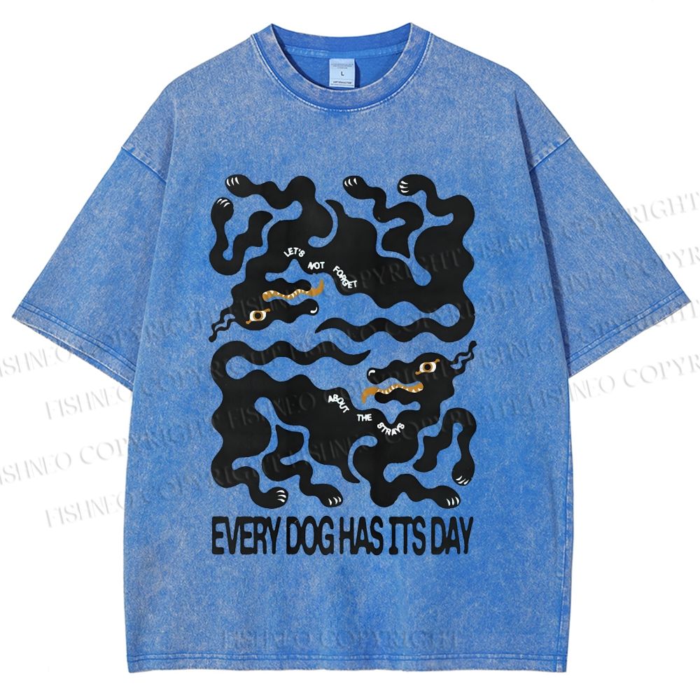 Unisex Let's Not Forget  About The Strays Printed Washed Tee