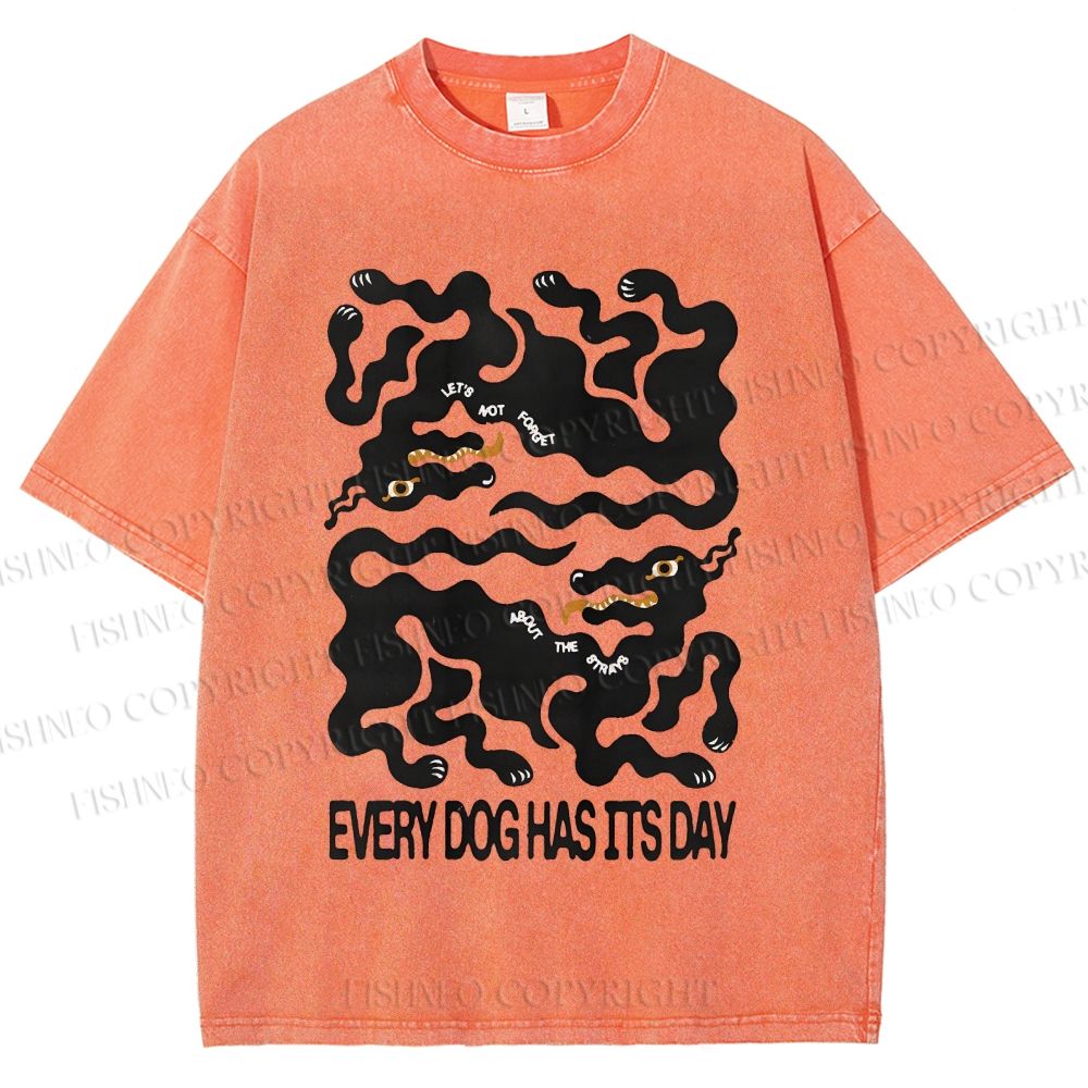 Unisex Let's Not Forget  About The Strays Printed Washed Tee