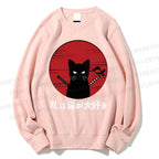 Unisex Samurai Cat Printed Sweatshirt