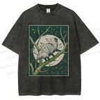 Unisex Opossum Climbing Tree Printed Washed Tee