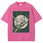 Unisex Opossum Climbing Tree Printed Washed Tee