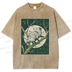 Unisex Opossum Climbing Tree Printed Washed Tee