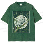 Unisex Opossum Climbing Tree Printed Washed Tee