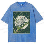 Unisex Opossum Climbing Tree Printed Washed Tee